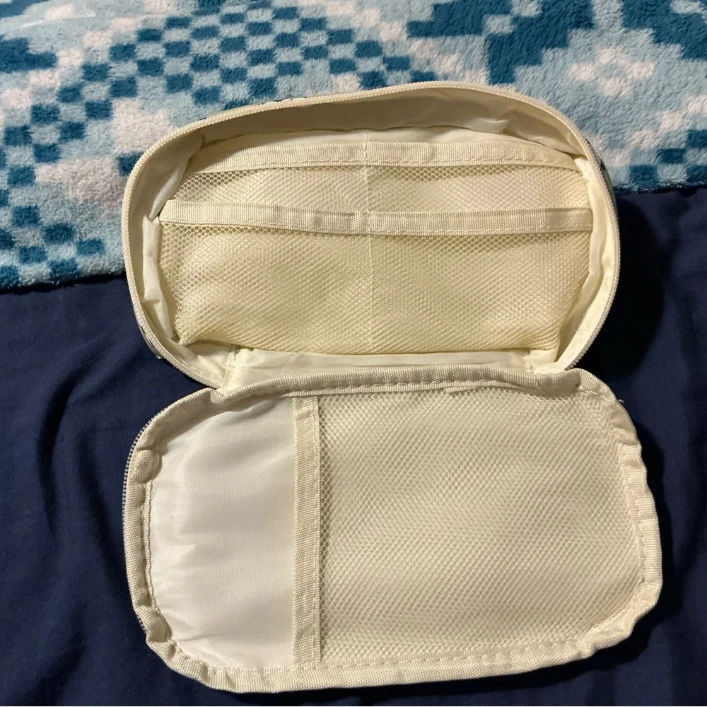 Green Panda Print Pouch